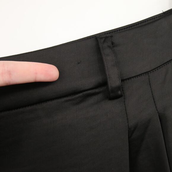Vince Camuto Pants Black Wide Leg Front Pleat Satin Trouser Workwear Casual 22W - Picture 6 of 14